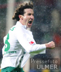 Fussball 1. Bundesliga: Leverkusen - Bremen, Jubel Bremen