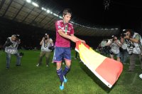 Fussball: DFB Pokal Finale: JUBEL  Raul (FC Schalke 04) der Torero mit Fahne