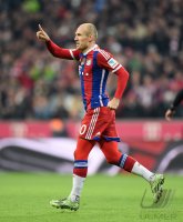 Fussball 1. Bundesliga Saison 14/15: JUBEL Arjen Robben (FC Bayern Muenchen)