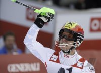 Ski Alpin  Herren  Slalom  Kitzbuehel 2013; JUBEL Marcel HIRSCHER (AUT)