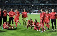 Fussball U21-EURO 2011 FINALE: (v. li.) Schweiz Enttaeuschung nach der Niederlage