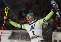 Ski Alpin  Herren  Slalom  Kitzbuehel 2014; JUBEL Felix NEUREUTHER (Deutschland)