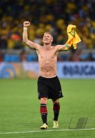 FUSSBALL WM 2014, HALBFINALE: JUBEL; Bastian Schweinsteiger (Deutschland)