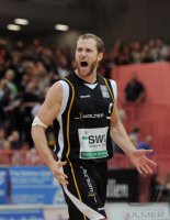 Basketball 1. Bundesliga 2011/2012:  Walter Tigers Tuebingen - Fraport Skyliners Frankfurt