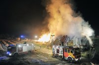 Grossbrand eines Strohlagers bei Rottenburg - Hemmendorf