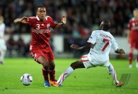 Fussball U21-Europameisterschaft 2011:  Mathias Zanka (li, Daenemark) gegen Innocent Emeghara (re, Schweiz)