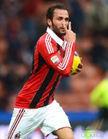 FUSSBALL SERIE A:  Jubel Giampaolo Pazzini (AC Mailand)