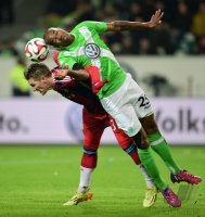 Fussball, 1. Bundesliga  Saison 2014/2015: VfL Wolfsburg - FC Bayern Muenchen