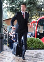 Fussball CHL  Saison 2014/2015: Ankunft FC Bayern Muenchen im Hotel