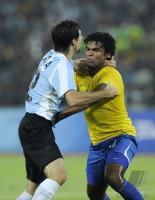 FUSSBALL  Olympia 2008   Halbfinale  Maenner   Argentinien - Brasilien
