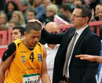 Basketball 1. Bundesliga 14/15 Hauptrunde: Walter Tigers Tuebingen - Crailsheim Merlins