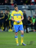 Fussball WM Qualifikation 2014 Playoff: Enttaeuschung Zlatan Ibrahimovic (Schweden)