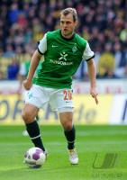 FUSSBALL, 1. BUNDESLIGA, 29. Spieltag: Bremen, JENSEN Einzelaktion