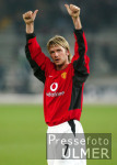 Fussball UCL: MANU, BECKHAM Daumen hoch