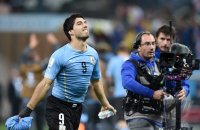 FUSSBALL WM 2014: JUBEL Luis SUAREZ (Uruguay)