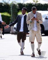 Fussball 1. Bundesliga 15/16: David Alaba und Jerome Boateng (FC Bayern Muenchen)