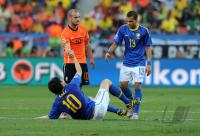 FUSSBALL WM 2010, VIERTELFINALE: Holland - Brasilien