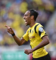 Fussball DFB Pokal 1. Runde 14/15: JUBEL Pierre-Emerick Aubameyang (Borussia Dortmund)