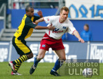 Fussball 1. Bundesliga: Hamburger SV - Dortmund, Zweikampf