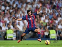 Fussball Primera Division El Clasico 14/15: Pedro Rodriguez (Barca)