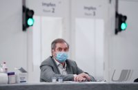 Corona-Impfstoff im Impfzentrum Paul Horn Arena Tuebingen