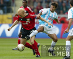 Fussball 1. Bundesliga: Leverkusen - 60 Muenchen, Zweikampf