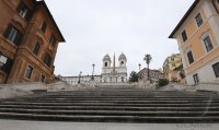 Corona Krise in Rom: Spanische Treppe menschenleer