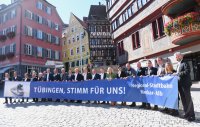 20 Buergermeister aus drei Landkreisen unterstuetzen die Innenstadtstreckein Tuebingen