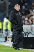 Fussball CHL  Saison 2011/2012:  Enttaeuscht Trainer Sir  Alex  Ferguson  (Manchester United FC)