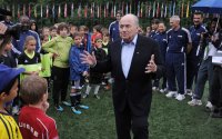 Fussball  International: FIFA Praesident Joseph S. Blatter (Schweiz)