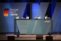 Wahlkampftour mit Kanzlerkandidat der Union, Friedrich Merz