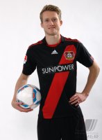Andre SCHUERRLE (Deutschland) posiert im exklusiven Pressefoto ULMER Shooting im Trikot von Bayer 04 Leverkusen