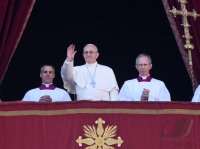 Rom;  Papst Franziskus I. spricht den Urbi Et Orbi Segen