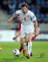 Fussball U21-EURO 2011 Halbfinale:  Libor Kozak (li, Tschechische Republik) gegen Fabian Lustenberger (re, Schweiz)