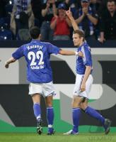 Fussball 1. Bundesliga: Schalke - Bielefeld, jubel Schalke