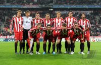 Fussball Champions League  Saison 2010/2011: (v. li.) Bayern JUBEL Mario Gomez, Andreas Ottl