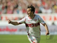Fussball 1. Bundesliga 10/11 :  JUBEL  Tomas Hajnal (VfB Stuttgart)