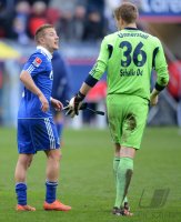 Fussball 1. Bundesliga, Saison 2011/2012:  Lewis Holtby (li.) mit Lars Unnerstall (FC Schalke 04)