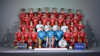 Fussball 1. Bundesliga 2013/2014:  Fototermin beim  FC Bayern Muenchen