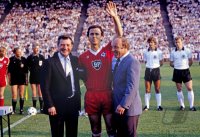 Fussball Deutsche Nationalmannschaft - HSV:  Walter, Beckenbauer, Seeler