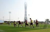 Fussball 1. Bundesliga 11/12: FC Bayern Muenchen Training in Doha