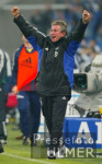 Fussball Uefa-Cup: Schalke - Kopenhagen, Jubel Heynckes