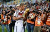 FUSSBALL WM 2014, FINALE: JUBEL Lukas Podolski (Deutschland)