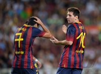 FUSSBALL International 2013/2014: Lionel Messi (Barca) und Pedro Rodriguez (Barca)