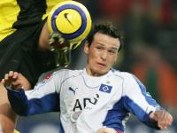 Fussball 1. Bundesliga: Dortmund - Hamburg, Zweikampf