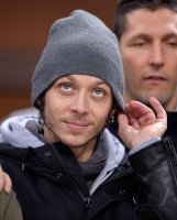 Fussball International Serie A 13/14: Motorradrennfahrer iund Fussballfan Valentino Rossi