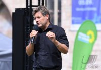 Politik, Wahlkampf Buendnis 90/Die Gruenen: Gruenen Bundesvorsitzender Robert Habeck