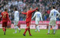 Fussball 1. Bundesliga, Saison 2011/2012:  JUBEL Franck Ribery (FC Bayern Muenchen)