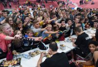 Basketball 1. Bundesliga 14/15 Hauptrunde:  Walter Tigers Tuebingen - FRAPORT SKYLINERS