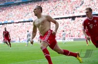 Fussball  1. Bundesliga  13/14: JUBEL Franck Ribery (FC Bayern Muenchen)